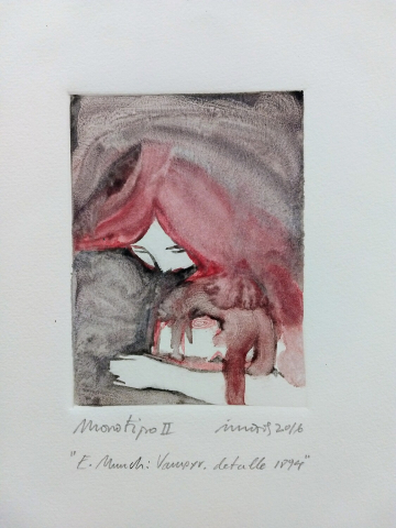 Monotipo14: De Munch - 2016 - Plancha16x12cm - Papel 250gr. Canson Guarro